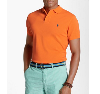 Custom Fit Mesh Polo - Summer Coral